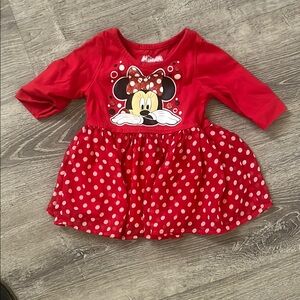 Disney Red Long Sleeve Crew Neck Top